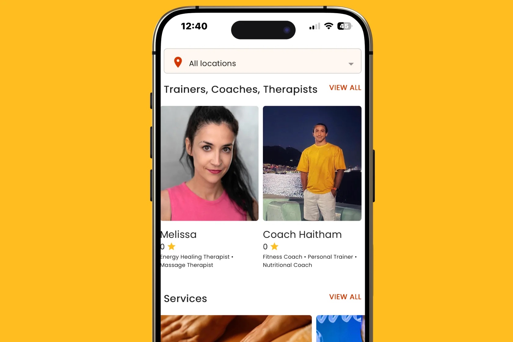 Amberfied app showing a provider profile